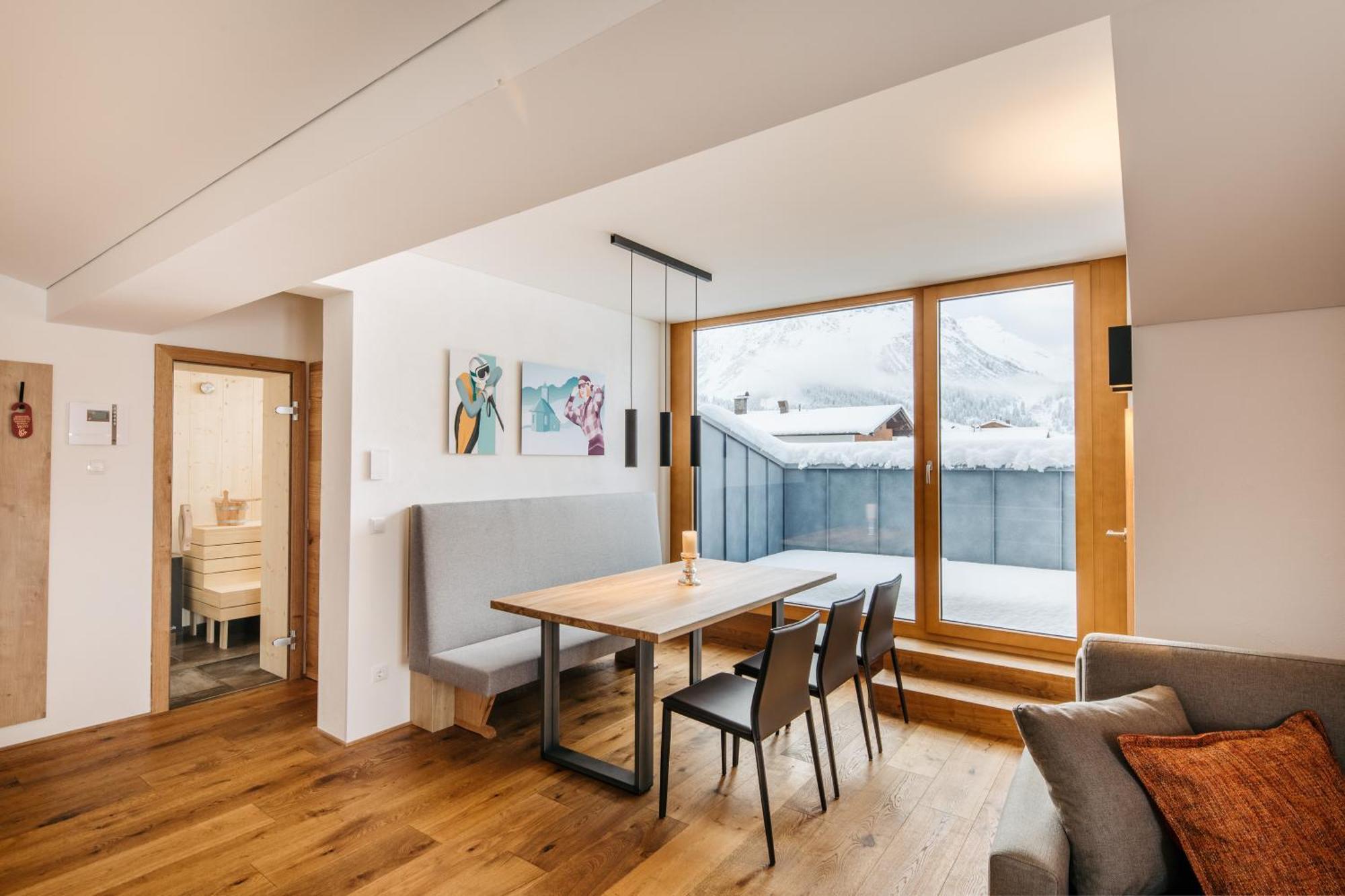 Fernsicht Alpen-Apartments Lech am Arlberg Rom bilde